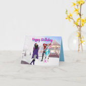 Winter Baby Birthday Card Karte (Gelbe Blume)