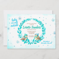 Winter Baby Boy Dusche Einladung