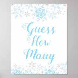 Winter Baby Boy Dusche schätzt wie viele Spielzeic Poster