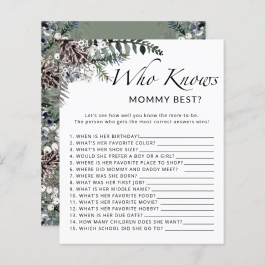 Winter Baby Chower kennt das beste Spiel der Mama (Vorne/Hinten)