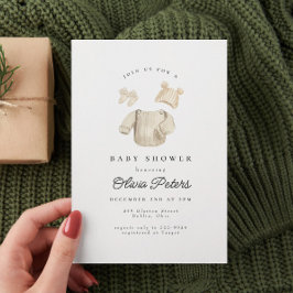 Winter Baby Clothes Gender Neutral Baby Dusche Einladung