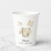 Winter Baby Clothes Gender Neutral Baby Dusche Pappbecher (Rückseite)