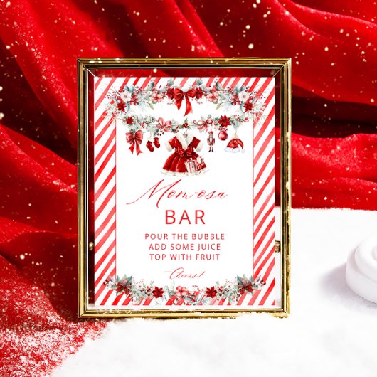 Winter Baby Clothes Girl Babydusche Momosa Bar Poster