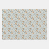 Winter Baby Deer with Earmuffs Snowflakes and Pine Geschenkpapier Set (Vorderseite 3)