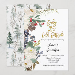 Winter Baby Die kalte Außendusche lädt ein Einladung