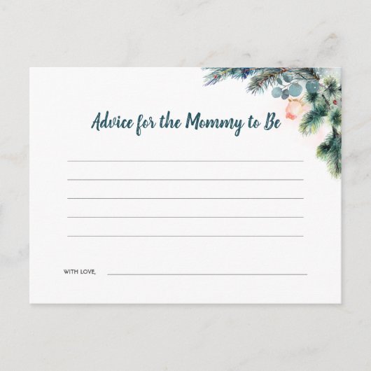 Winter Baby Duschberatungskarte Postkarte (Vorderseite)