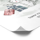 Winter Baby-Duschbücher für Babyposter Poster (Ecke)