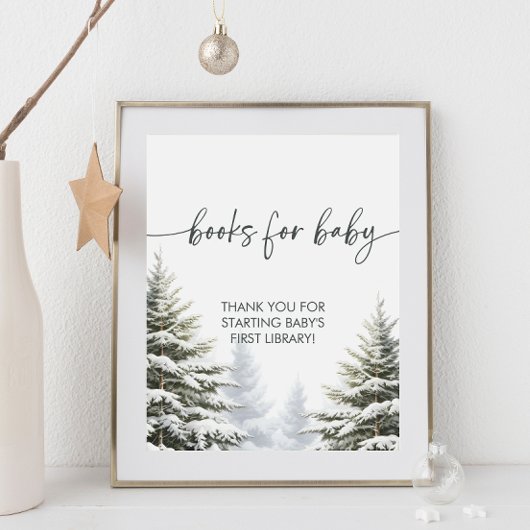 Winter Baby Duschbücher für Babysignatur Poster