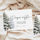 Winter Baby Duschdusche Windeln Raffle Begleitkarte