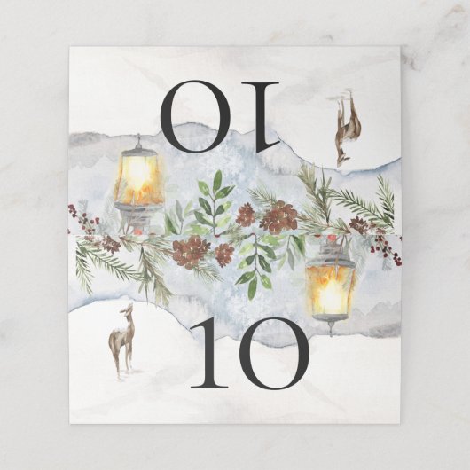 Winter Baby Dusche. Baby es ist kalt draußen Platzkarte (Außenseite Aufgefaltet)