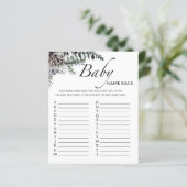 Winter Baby Dusche Babyname Race (Stehend Vorderseite)