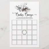 Winter Baby-Dusche Bingo-Spiel (Vorderseite)