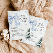 Winter Baby Dusche, Blue Bow Es ist kalt draußen Einladung