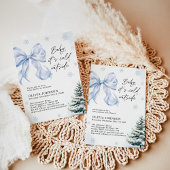 Winter Baby Dusche, Blue Bow Es ist kalt draußen Einladung