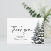 Winter Baby Dusche Danke Karte (Stehend Vorderseite)