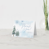 Winter Baby Dusche Danke Karte (Vorderseite)