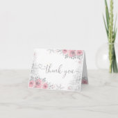 Winter Baby-Dusche Dankeskarte (Vorderseite)