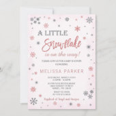 Winter Baby Dusche Einladung (Vorderseite)