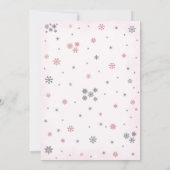 Winter Baby Dusche Einladung (Rückseite)