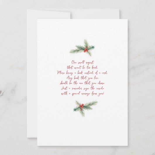 Winter Baby Dusche Einladung (Rückseite)