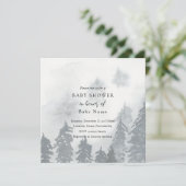 Winter Baby Dusche Einladung (Stehend Vorderseite)