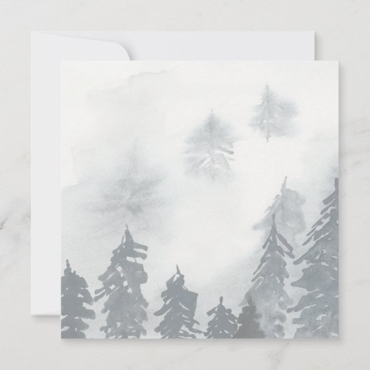 Winter Baby Dusche Einladung (Rückseite)