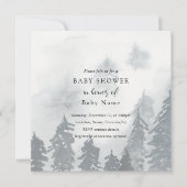 Winter Baby Dusche Einladung (Vorderseite)