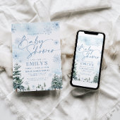 Winter Baby Dusche Einladung