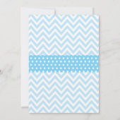 Winter Baby Dusche Einladung Blue Snowflake (Rückseite)