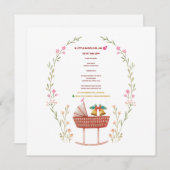 Winter Baby Dusche Einladung - ein kleines Bündel (Vorne/Hinten)