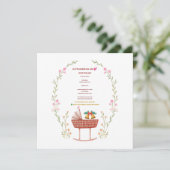 Winter Baby Dusche Einladung - ein kleines Bündel (Stehend Vorderseite)