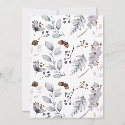 Winter Baby Dusche Einladung, es ist kalt draußen Einladung (Rückseite)