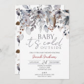 Winter Baby Dusche Einladung, es ist kalt draußen Einladung (Vorne/Hinten)