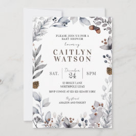 Winter Baby Dusche Einladung, Geschlecht neutral Einladung