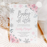 Winter Baby Dusche Einladung Pink Silver Glitzer<br><div class="desc">Einladung zur Winter Baby Dusche. Der Glitzer-Effekt in diesem Design ist ein digitales Bild,  das wie ein echter Glitzer aussieht. Hohe Qualität und noch wunderschön,  aber kein echter Glitzer wird bei der Herstellung dieses Produktes verwendet werden. Alle Designs sind © PIXEL PERFECTION PARTY LTD</div>