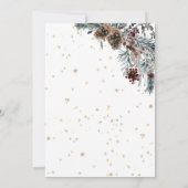 Winter Baby Dusche Einladung Woodland Tier (Rückseite)