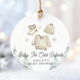 Winter Baby Dusche Es ist kalt draußen Unisex Schn Geschenkanhänger