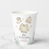 Winter Baby Dusche Es ist kalt draußen Unisex Schn Pappbecher (Vorderseite)