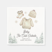 Winter Baby Dusche Es ist kalt draußen Unisex Schn Serviette (Vorderseite)
