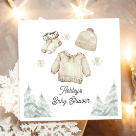 Winter Baby Dusche Es ist kalt draußen Unisex Schn Serviette