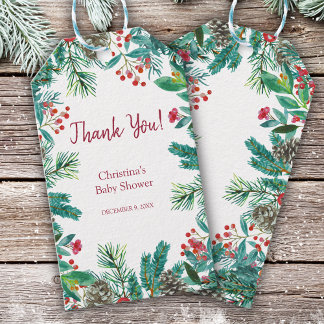 Winter Baby Dusche Geschenkanhänger