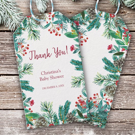 Winter Baby Dusche Geschenkanhänger