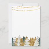 Winter Baby Dusche Glitzer Tree Einladung (Rückseite)