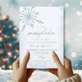 Winter Baby Dusche Kleine Schneeflocke Einladung