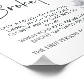 Winter Baby Dusche mein Wasser Broke Spiel Schild (Ecke)