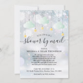 Winter Baby Dusche per Post weit entfernt Einladung (Vorderseite)