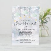 Winter Baby Dusche per Post weit entfernt Einladung (Stehend Vorderseite)