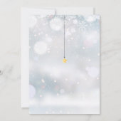 Winter Baby Dusche per Post weit entfernt Einladung (Rückseite)