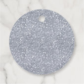 Winter Baby Dusche Pink & Silver Snowflake Dusche Geschenkanhänger (Rückseite)