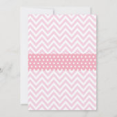 Winter Baby Dusche Pink Snowflake Halbpension Einladung (Rückseite)